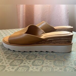Franco Sarto Camel Mules with White Soles